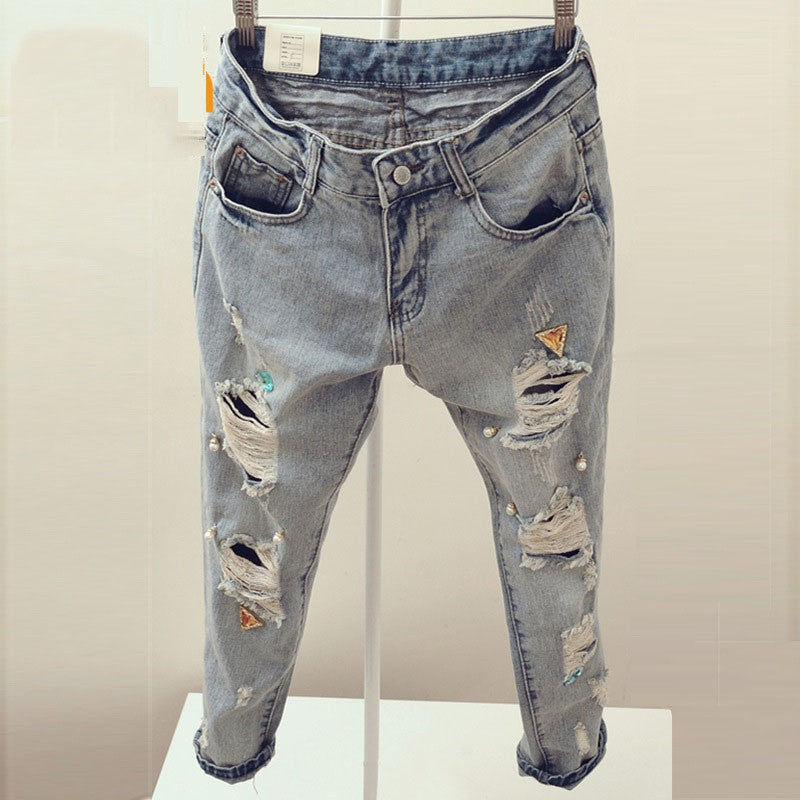 Fashion Summer Style Women Ripped Jeans - Shopy Max
