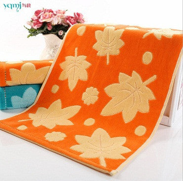 4pcs Maple Printed Quick-Dry towel 100% Cotton bath beach face