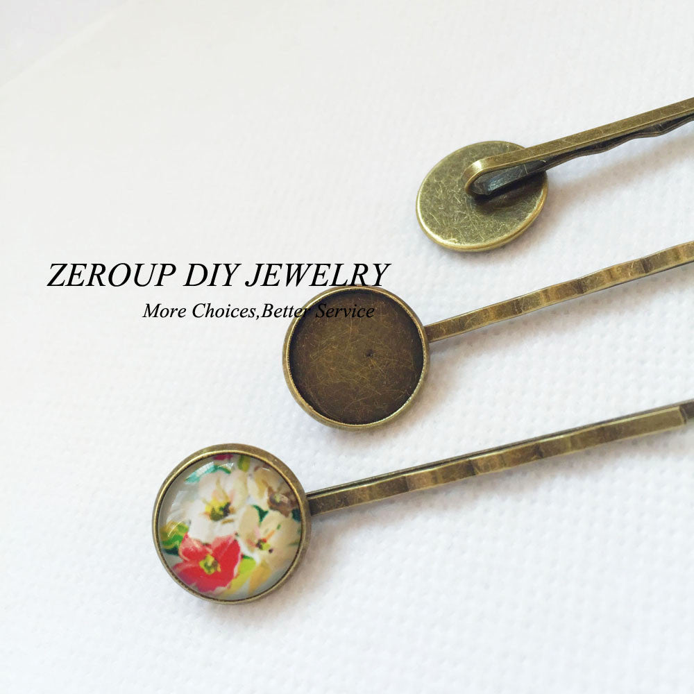 14mm 10pcs Copper Hair Clips Antique Bronze - Shopy Max