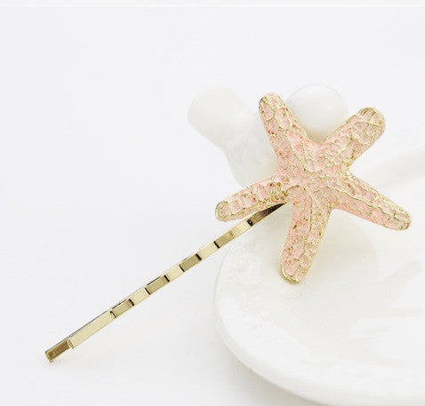 New Beach Holiday Children Hair Accessories Barrettes Sea Star Hair Clip Hairpins 2pcs/lot F036