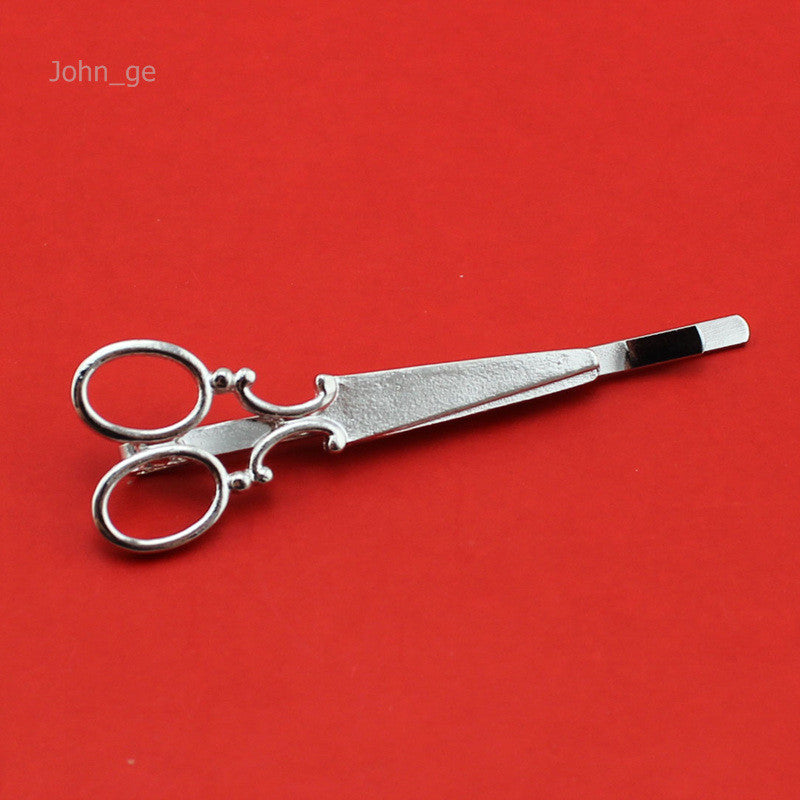 New Hot Sell Fashion Women Gold/Silver Tone Scissor Hair Pins Clips Jewelry Girl's Lady Women