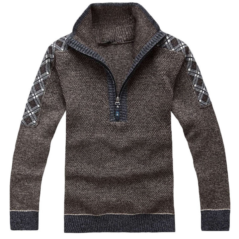 Casual Solid Pattern Knitted Sweater - Shopy Max