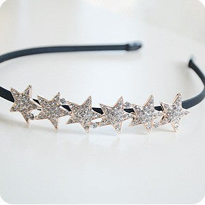 Shine Stars Flower Hearth Girls Hairband kids children hair accessories band gum kk3131 - Shopy Max