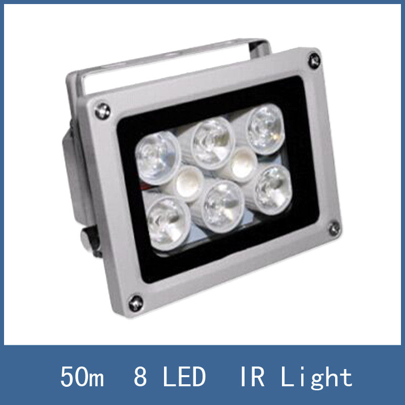 High Lighting Waterproof 50m DC 12V 2A illuminator Fill Assist Night Vision infrared 8 LED IR Lights for CCTV Security Camera