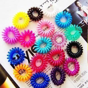H032 12pcs/lot Candy color telephone coil circle not to hurt