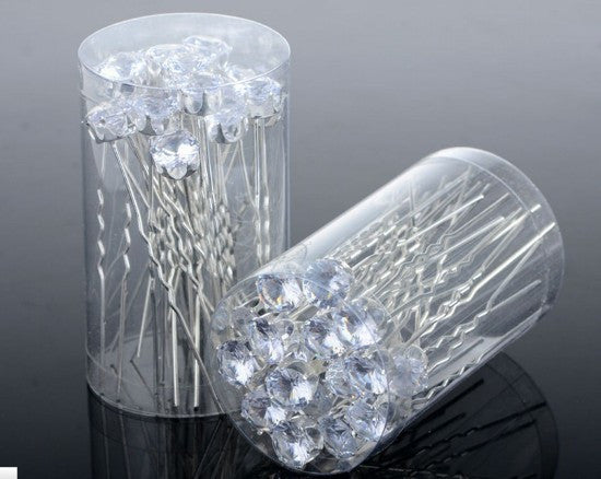 20x Clear Crystal Rhinestone Diamante Wedding