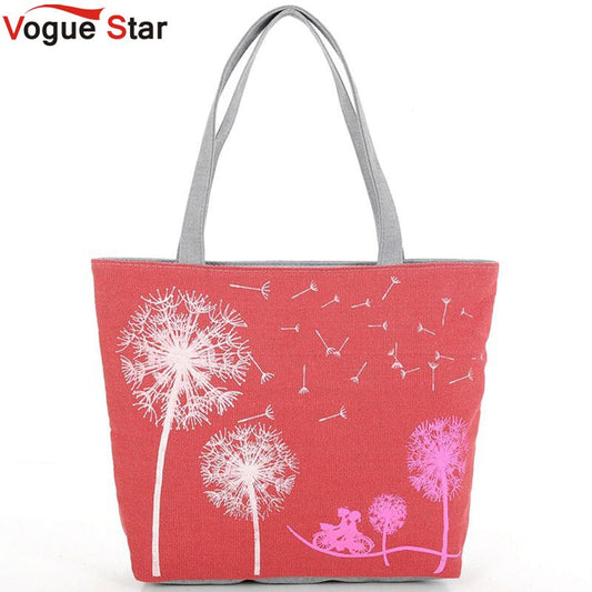 Vogue Star Sale New 2016 Fashion Dandelion Canvas Bag Flowers Women
