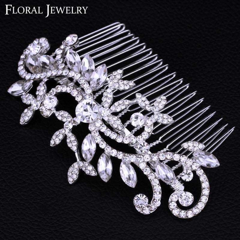 New Leaf Crystal Imitation Gemstone Bridal Hair Combs Hairpin Wedding Hair