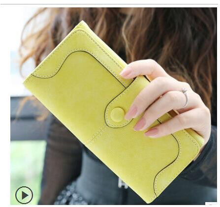 New Arrive 2016 Fashion Retro Matte Stitching Wallet Women Brand Long Purse Clutch Women