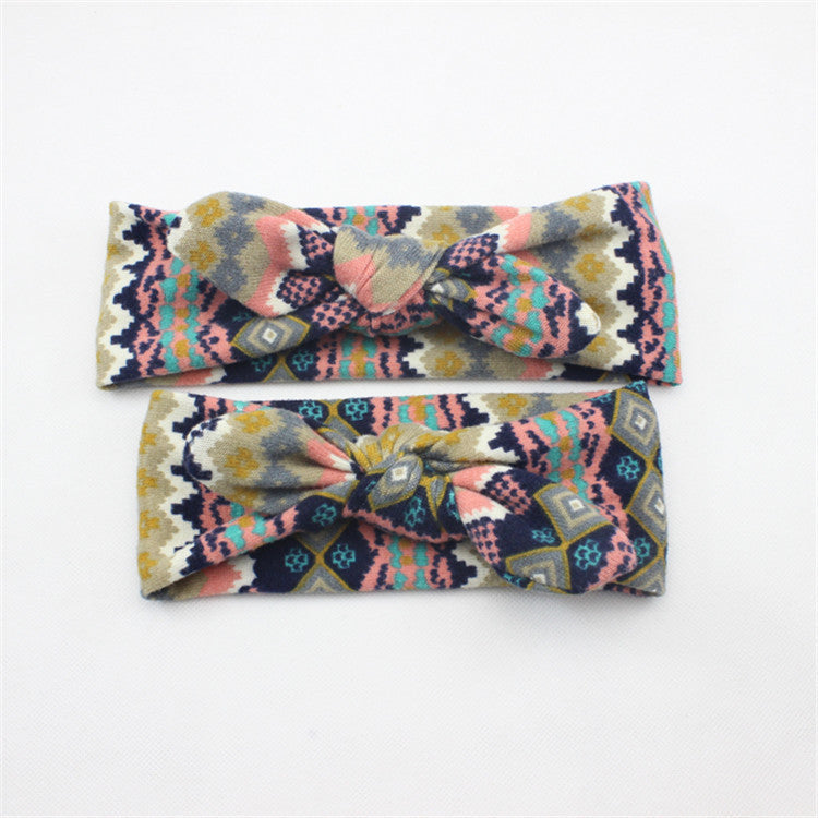 16 Colors 2016 New Mom and Me Headband With Knit Cotton Baby Girl Headband - Shopy Max