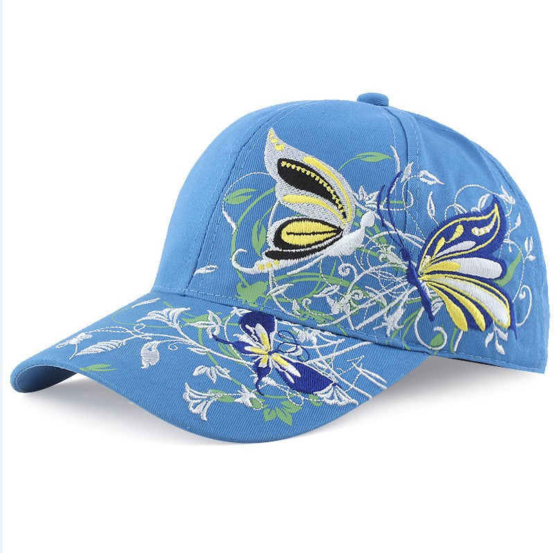 2016 summer embroidery butterfly Cap Unisex Military Hat Baseball