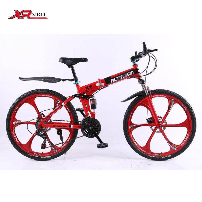 Altruism X9 Folding bicycles for men 21 speed 26 inch steel mountain bike - Shopy Max