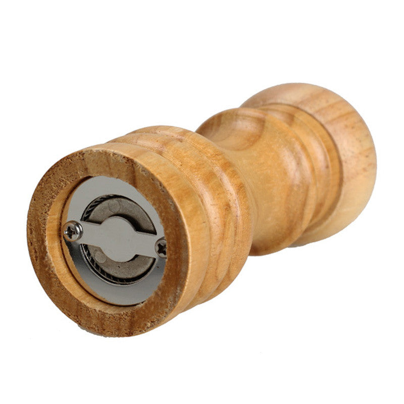 Classical Wooden Oak Pepper Spice Salt Corn Mill Grinder Muller 5Inch Kitchen