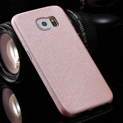 Elegant Soft Silk Skin Case for Galaxy S6 PU Leather Chic Covers for Samsung Galaxy S6 Ultra Thin Protective Simple Phone Bags - Shopy Max