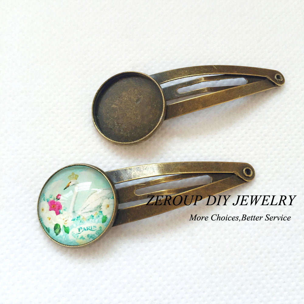 18mm 10pcs Copper Hair Clips Antique - Shopy Max