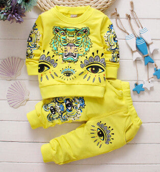 hot sale 2016 spring tiger baby boys kids clothes set fashion cotton sweatshirt + pants children