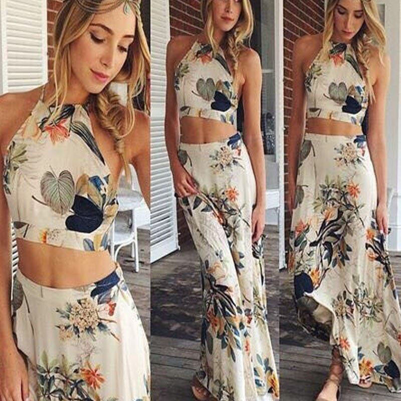 2016 Bodycon Sexy Club Party Dress Women Dresses Vestidos De Fiesta Long Boho Halterneck - Shopy Max