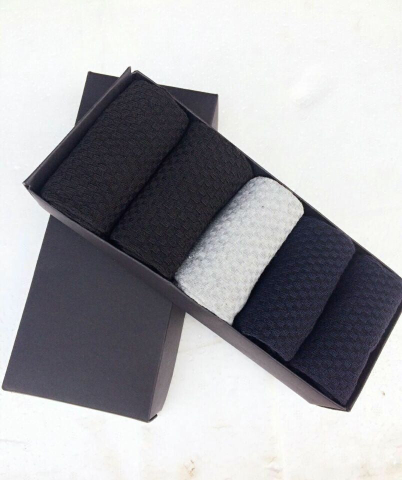 5pairs 2016 fashion bamboo fiber socks men's socks summer gift box men's summer