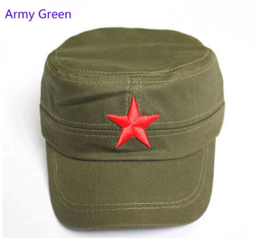 2016 Fashion Military Caps Summer Embroidery Red Star Baseball Cap Hat For Men Women