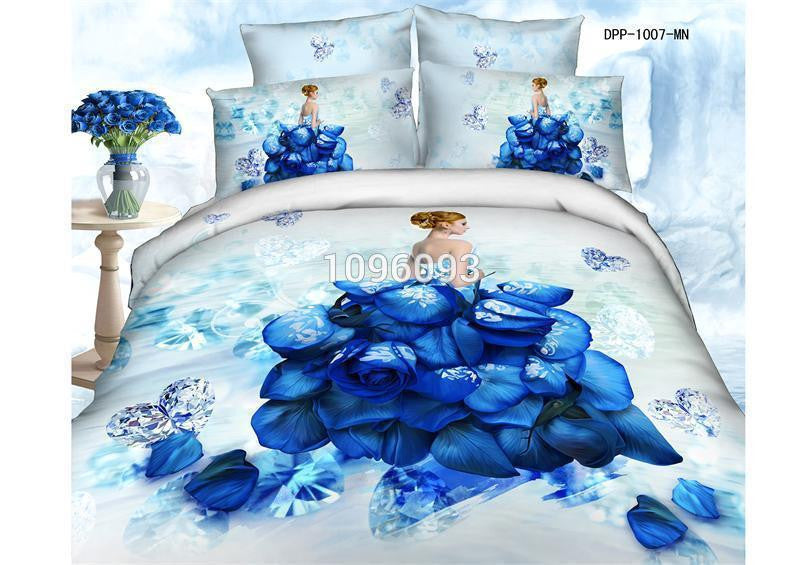 housse de couette, landscape 3d oil print bedding set luxury cotton ocean Queen size duvet/quilt/comforter - Shopy Max