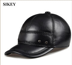 HL102 genuine leather men baseball cap hat CBD high quality men's real