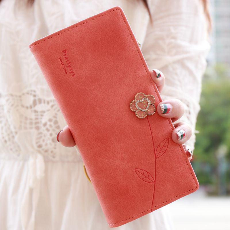 2016 New F ashion Women Wallets Long Luxury Brand Purse Pu Leather lady purse long