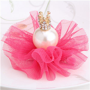 Hot Sale!2016 New Yarn Pearls Crown Hairpins Girls Hair Accessories Best Gift For