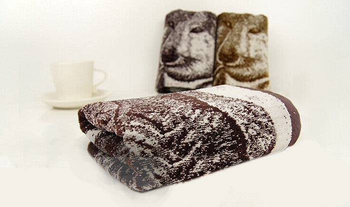 2Pcs/lot Size 34*73cm 100% cotton material towel Dances with Wolves design - Shopy Max