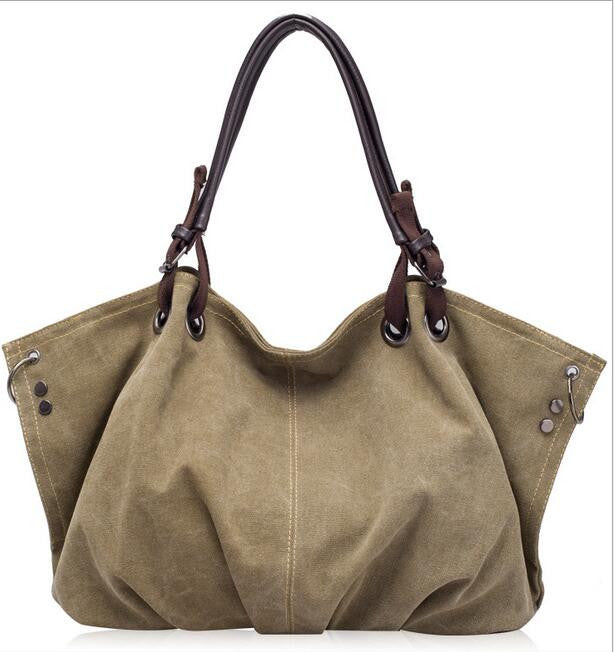 High Quality Canvas Women Handbag Casual Large Capacity Hobos Bag Hot Sell Female