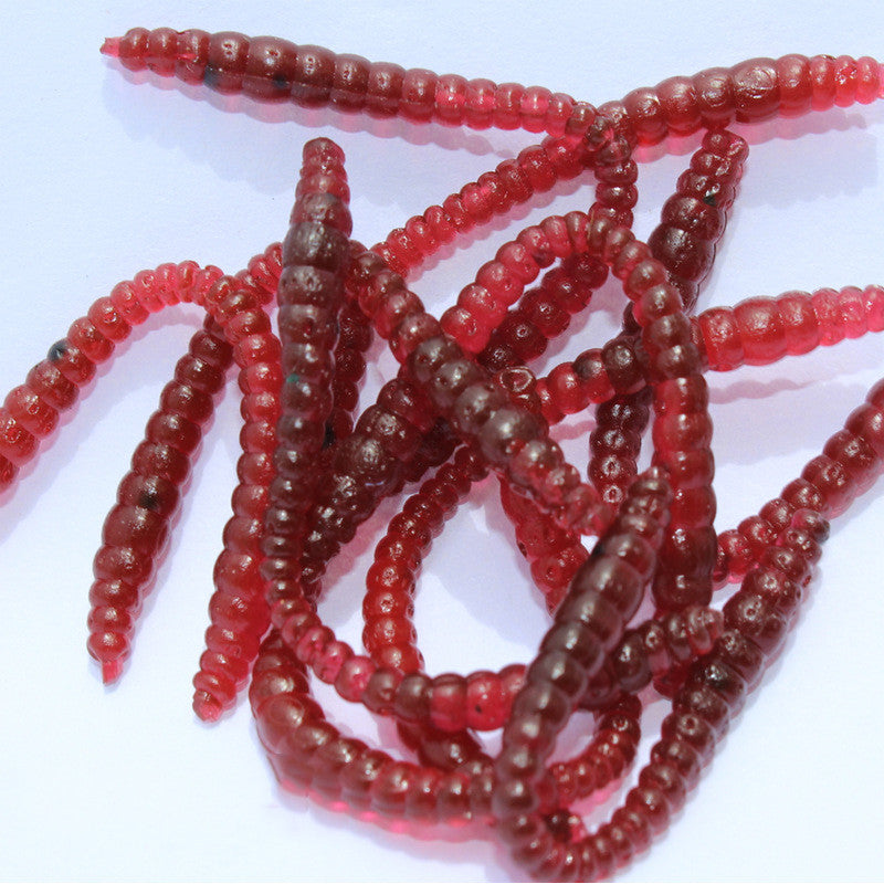 100pcs 6cm/0.5g smelly Earthworm Soft lure Red worms soft bait carp fishing lure artificial bait Soft fishing lure - Shopy Max