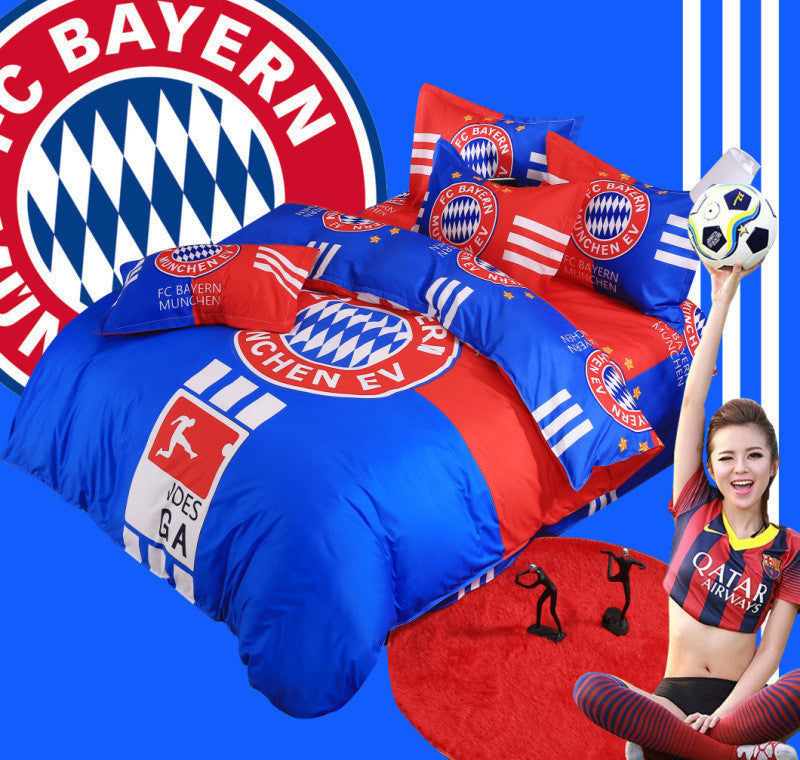 Home Textile Famous European Soccer Team Bedding Set 3/4pcs Bed Linen Include Duvet Cover Bed Sheet