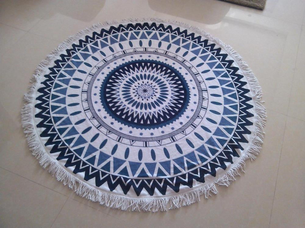 2016 New 150cm Microfiber Reactive Printing Round /Circle Beach Towels
