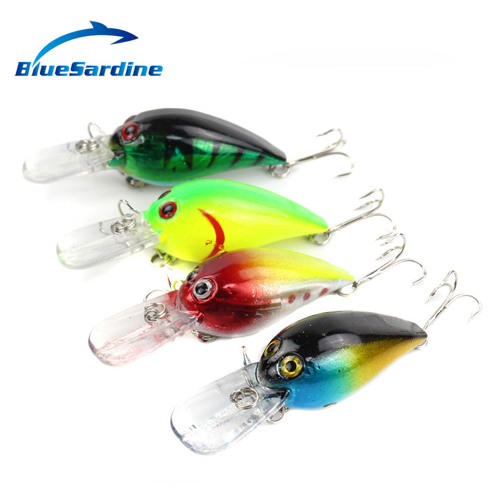 4PCS 10.6G 9.5CM Crank Bait Fishing Lures Hard Plastic Crankbaits Fishing Tackle