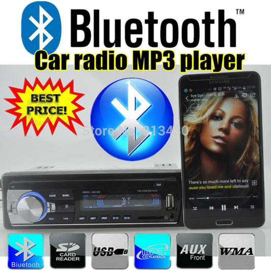 NEW 12V Bluetooth Car Stereo Radio MP3 Audio Player 5V Charger/APE/FLAC/MP3/FM /USB/SD/AUX-IN/ Car Electronics In-Dash 1 DIN