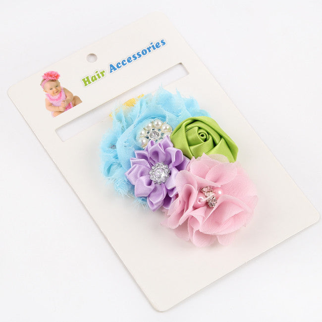 retail new 2014 handwork pearl 7 styles mix 4 flower baby Headband Wide - Shopy Max