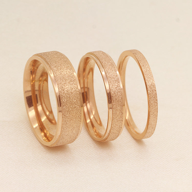 Korean fashion female tail ring finger titanium steel rose gold plated 18k rings wedding for women - Shopy Max