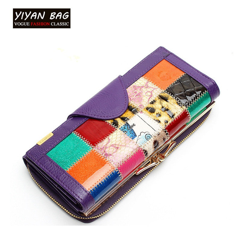 New Brand Designer 100% Genuine Leather Women's Wallet Luxury Bag Wallets Clutch Purse billetera Phone cases portemonnee