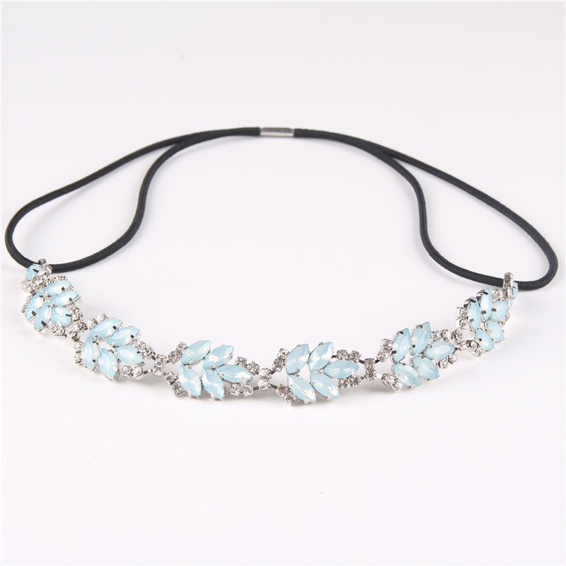 New Arrival High Quality Headband Blue Stone Crystal Rhinestone Headbands