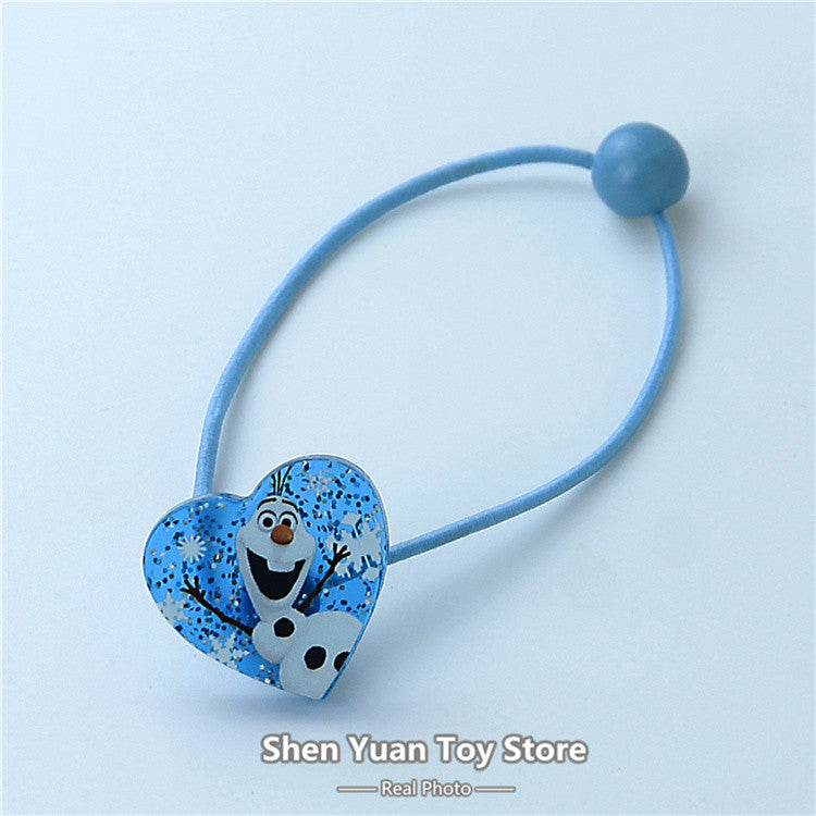 1 pair Elsa Anna Head Rope Hair Band Headwear Heart-shaped Female Girls Babys - Shopy Max