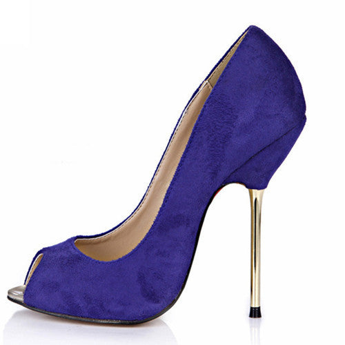 Sexy Glitter Open Toe Women Pumps Fashion Open Toe Red Bottom High Heels Wedding Shoes Woman Thin Heel Plus Size 35-43 - Shopy Max