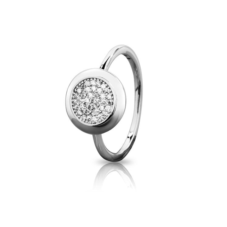 Authentic 100% 925 Sterling Silver Rings with Full Crystal Women Wedding & Party Fashion Rings Europen Brand R38 - Shopy Max