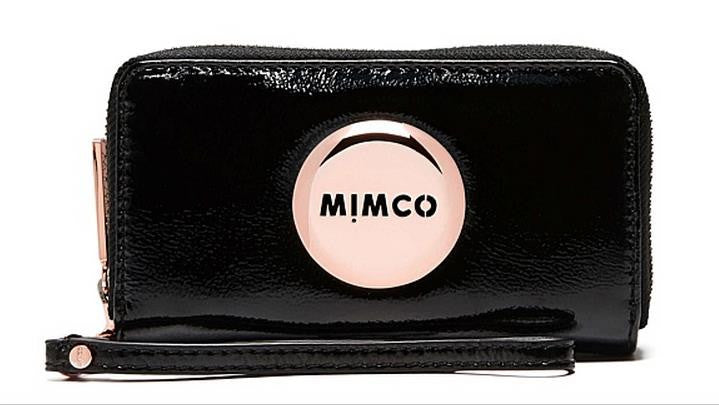 The classic MIMCO MIM zip tech purse Women clutch wallet pouch sleek minimalist