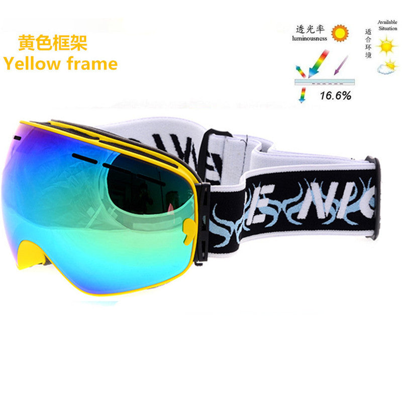 Sports brand snowboard goggles large lens anti fog big spherical Genuine winter motocross skiing glasses gafas esqui snow-3100 - Shopy Max