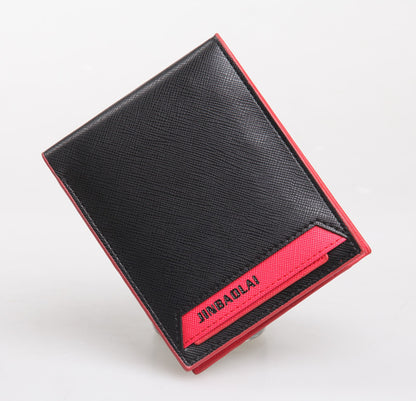 Men Short Wallet Quality PU Leather Wallet Multi-Card Bit Folding Purse Hit Color Design Couple Wallet 5 Colors
