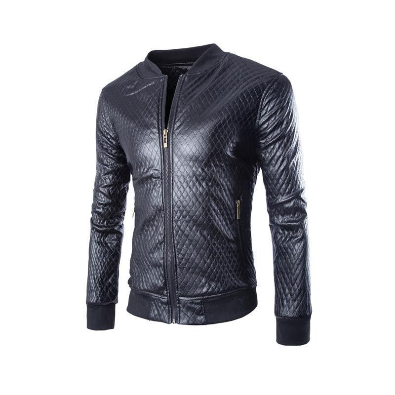 Men Motorcycle Suede Leather Jacket
