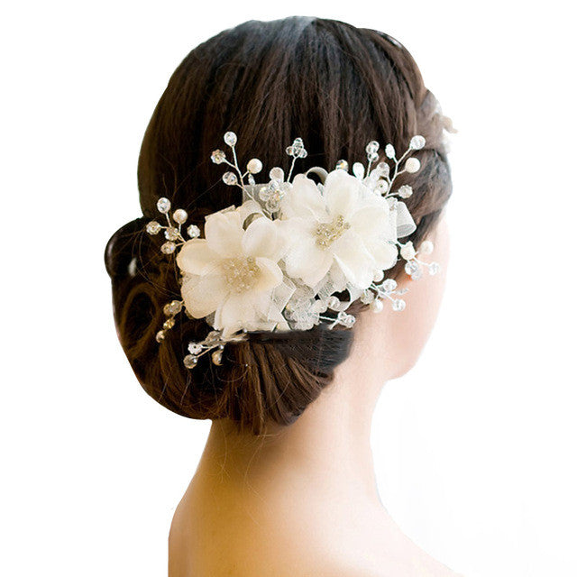 hair ornaments wedding hair accessories Floral Headdres Romantic Lace Hairwear flower wedding bride
