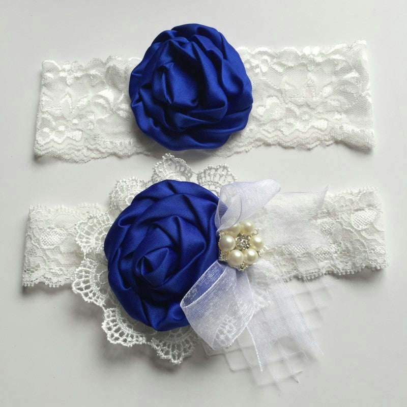 1set/lot Satin Flower Matching Handmade Lace Bow Headband Baby Headband Luxe Headband