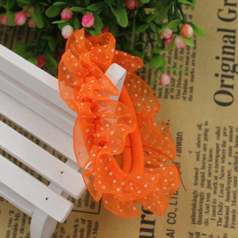 10pcs/lot Lace Hair Holders Elastics 2016 New 12 Colours Fashion Candy - Shopy Max