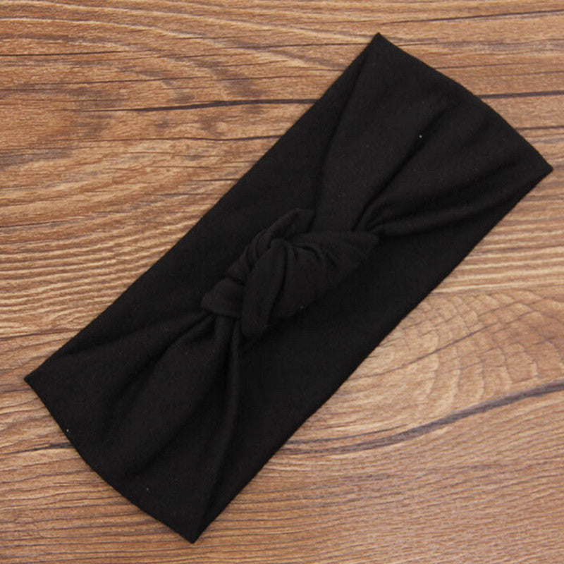 Baby Tie Knot Headband Knitted Cotton Children Girls Hair Band Toddler Turban Headban - Shopy Max