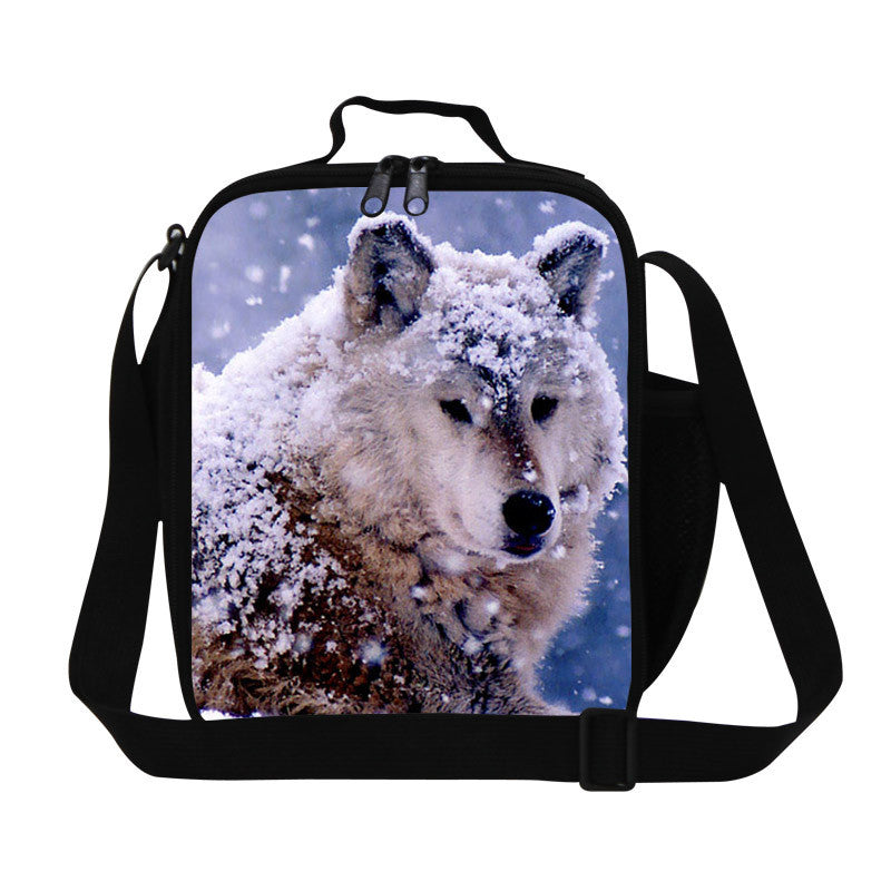 Best wolf print lunch boxes for kids,zoo animal teen lunch bags,personalized food